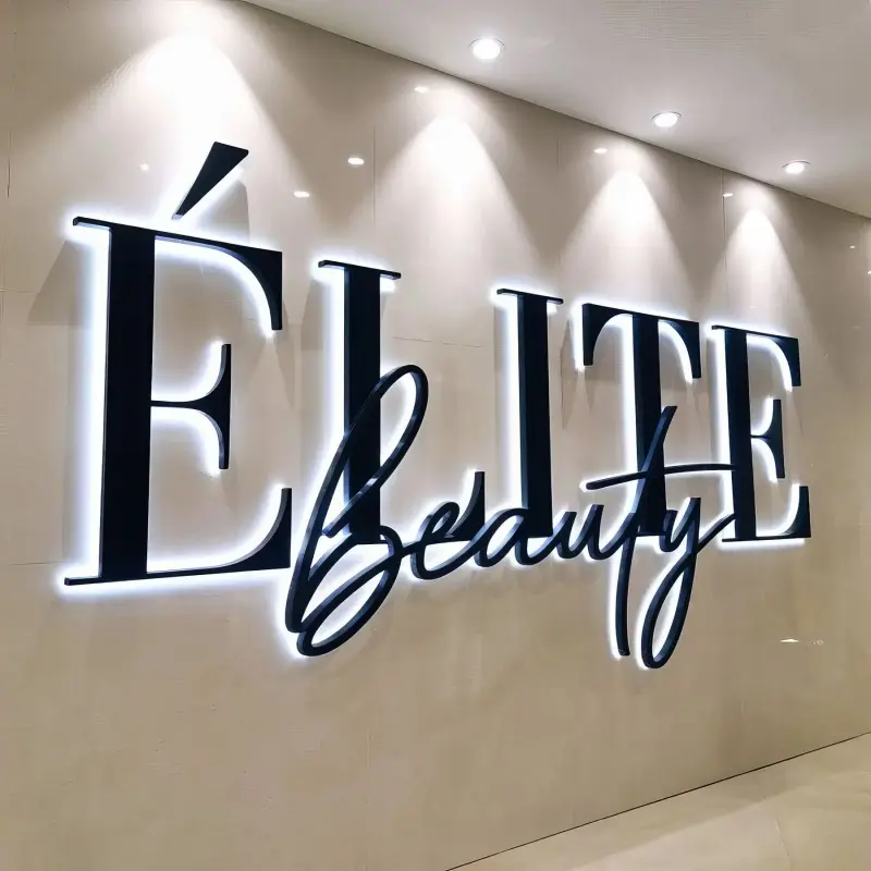 Custom Illuminated Backlit Signage for Restaurant Interiors