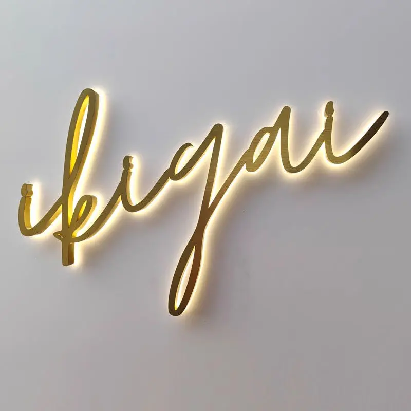 Custom Backlit 3D Illuminated Stainless Metal Acrylic LED Letter