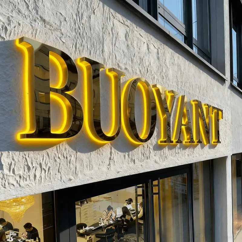 Custom 3d Backlit Light up Led Sign Business 3d logo