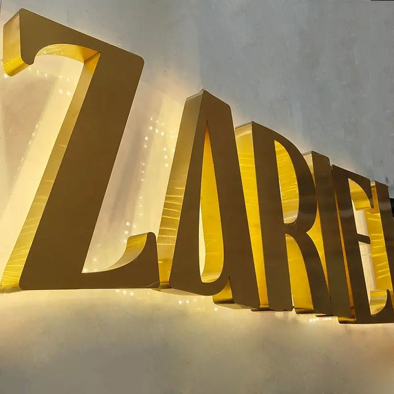 Wholesale Electroplated Chrome Polished Backlit Letters with Cool White LED Manufacturer, Exporters
