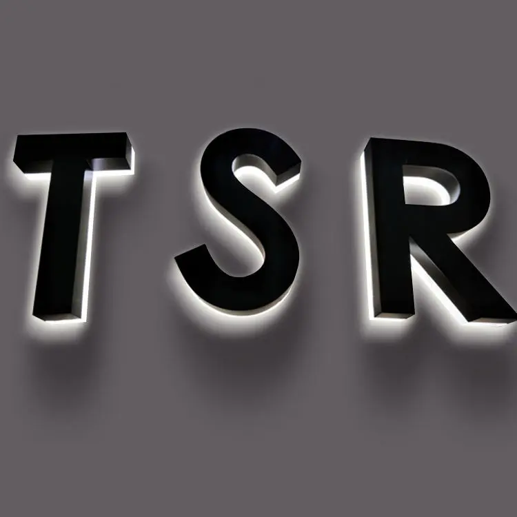 Custom Luxury Mirror Gold Titanium Backlit Letters for Boutique Stores Exporters, Products
