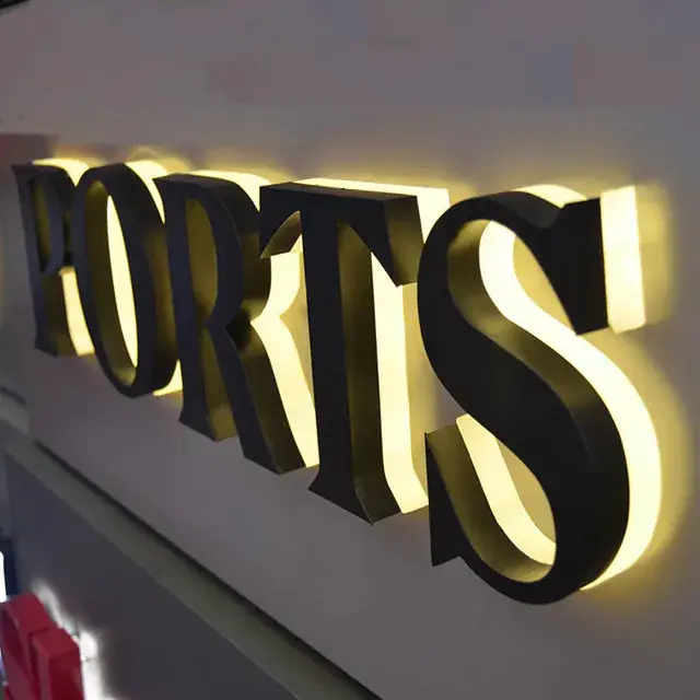 Custom Luxury Mirror Gold Titanium Backlit Letters for Boutique Stores Exporters, Products