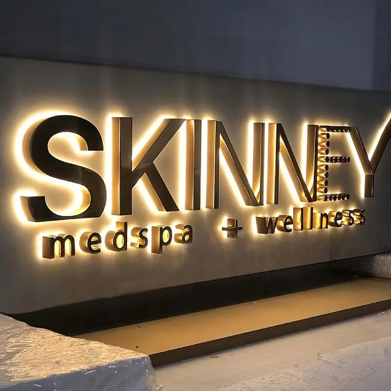 Wholesale rushed Silver Backlit Office Signs Reception Wall LED Letters Manufacturer, Exporters