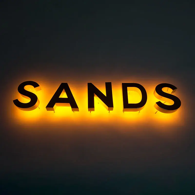 Custom Backlit Sign 3D Illuminated logo Letter Sign Electric Outdoor Manufacturers, Factories