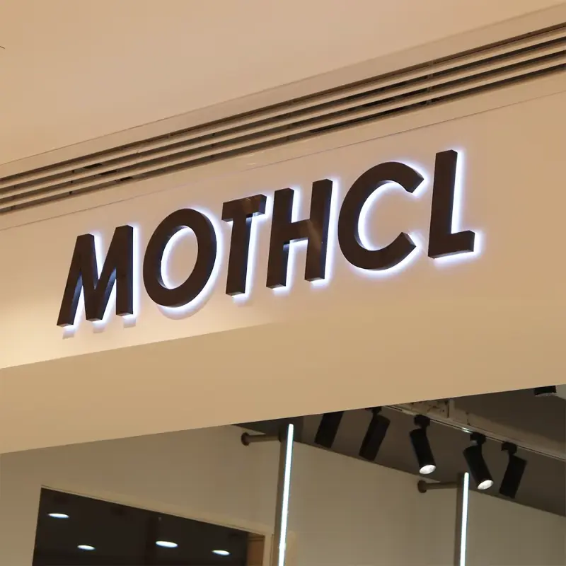 CE Certification Matte Black Metal Backlit Letters Modern Floating LED Sign Suppliers, Companies