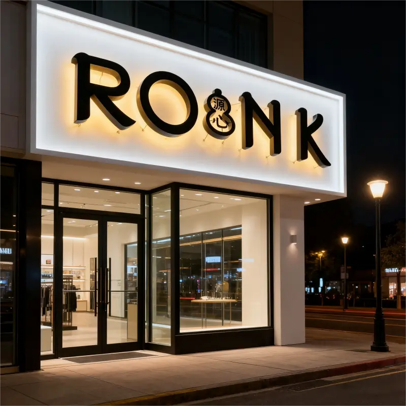 Custom 3d Backlit Light up Led Sign Business 3d logo