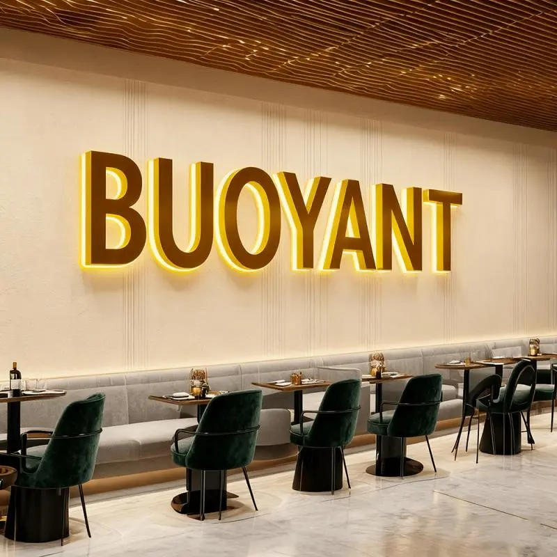 Custom 3d Backlit Light up Led Sign Business 3d logo
