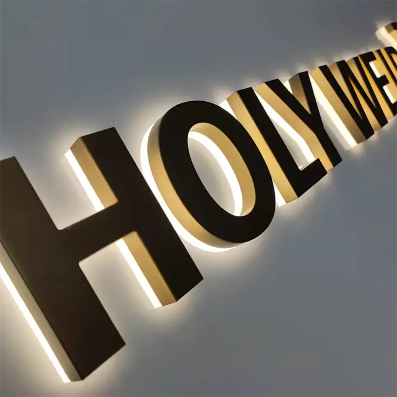 Custom Backlit 3D Illuminated Stainless Metal Acrylic LED Letter