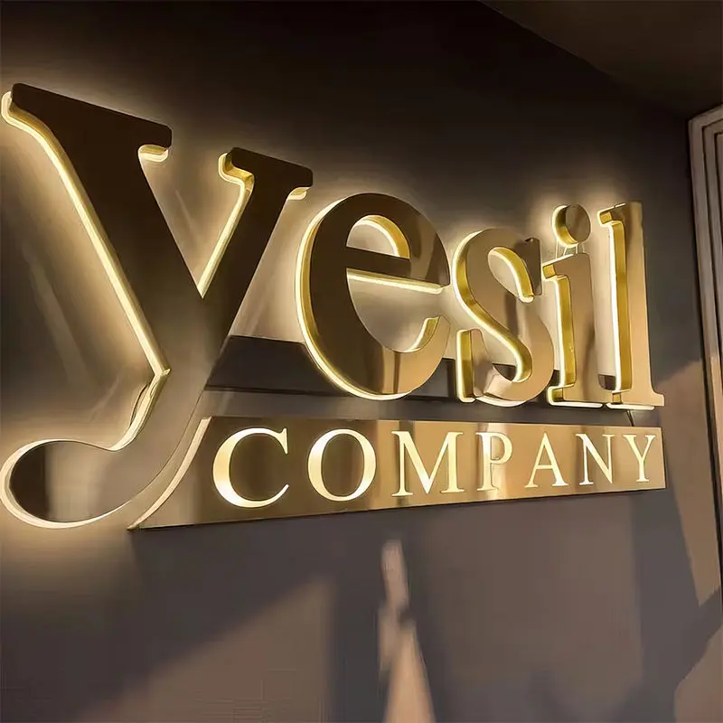 Wholesale Reverse Channel Backlit Letters Custom Halo Lit Metal Signage Supplier, Products