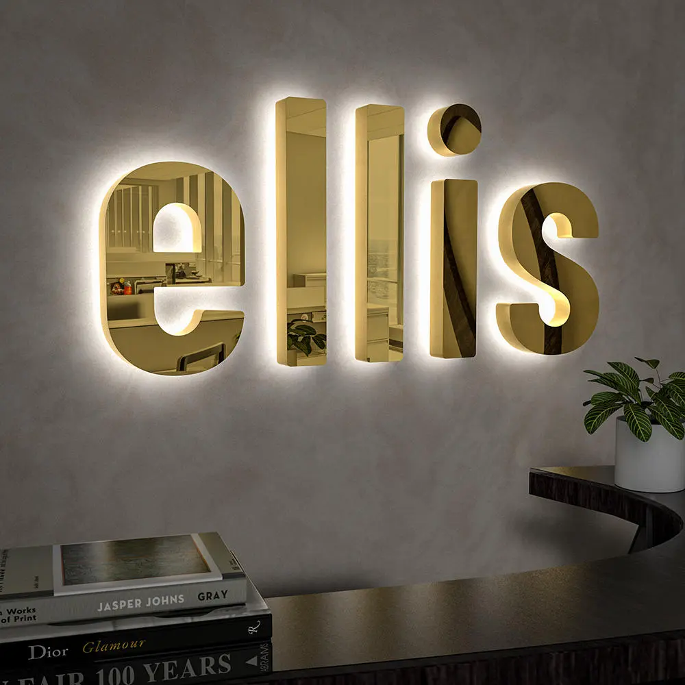 Custom Outdoor Acrylic LED Illuminated Signage BackLit for Business Logo Supplier, Factory