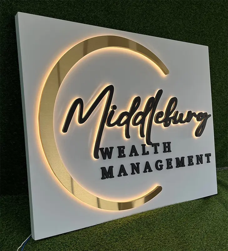 Custom Company Wall Led Backlit Letter 3D Signage Logo