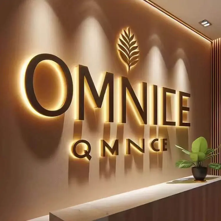 Custom Outdoor Acrylic LED Illuminated Signage BackLit for Business Logo Supplier, Factory