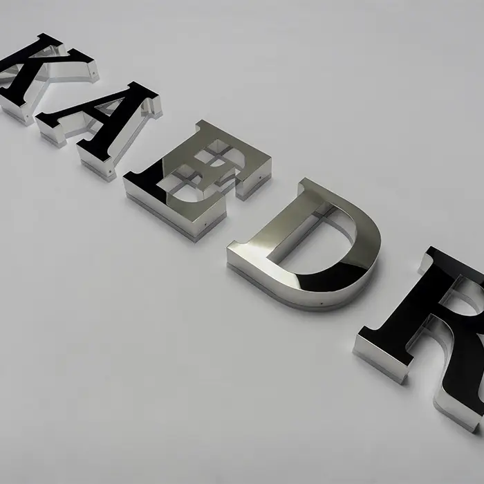 Custom 3D Backlit Stainless Steel Letters  Business Logo Signage