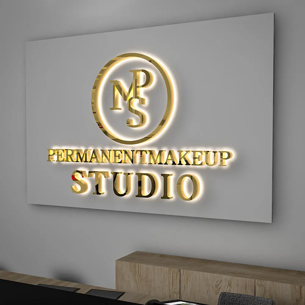 CE Certification Stainless Steel Business Store Shop 3D backlit Letter Signage Suppliers, Exporter