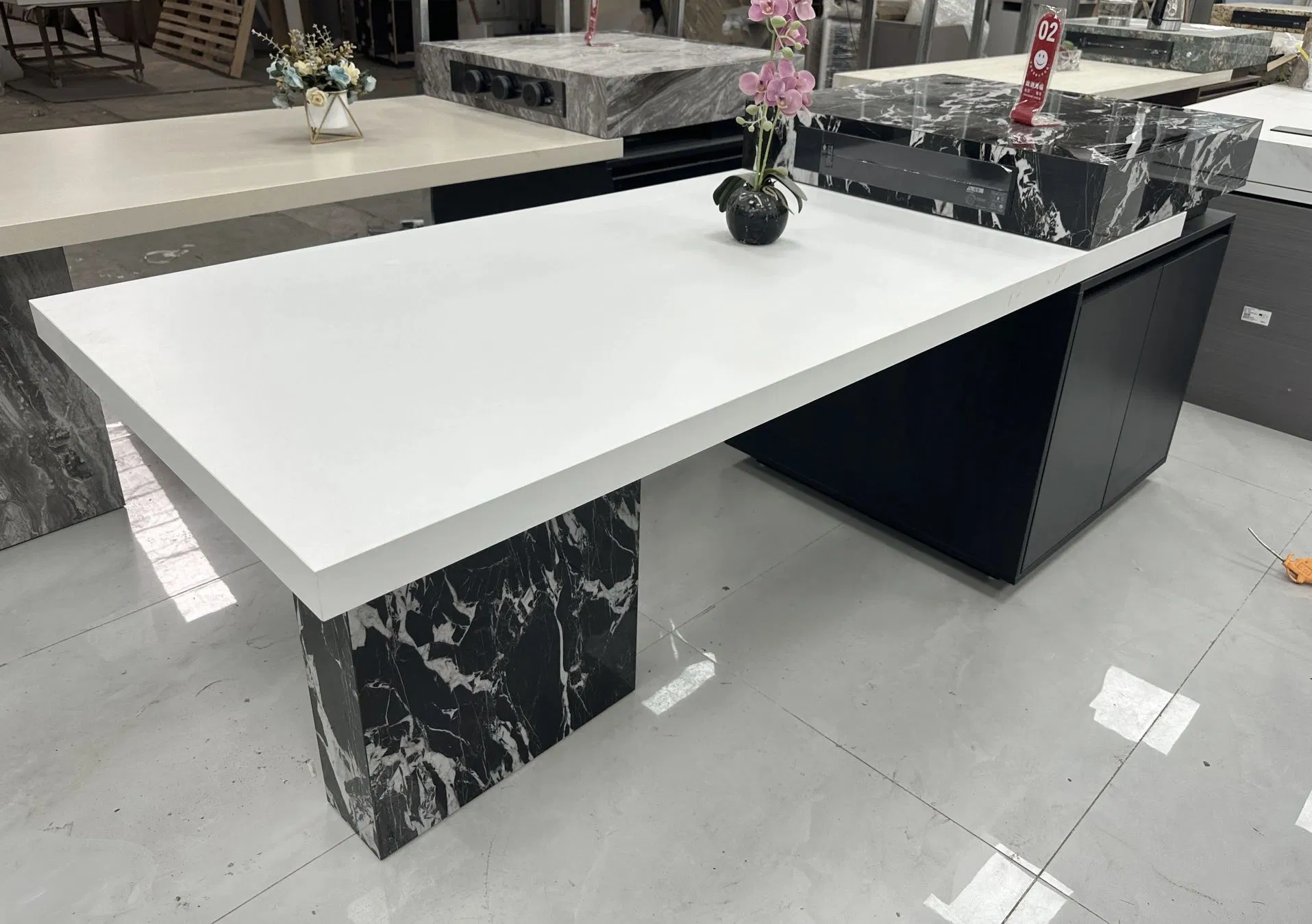 Móveis de Mesa de Cozinha Moderna Ilha de Cozinha com Armazenamento
