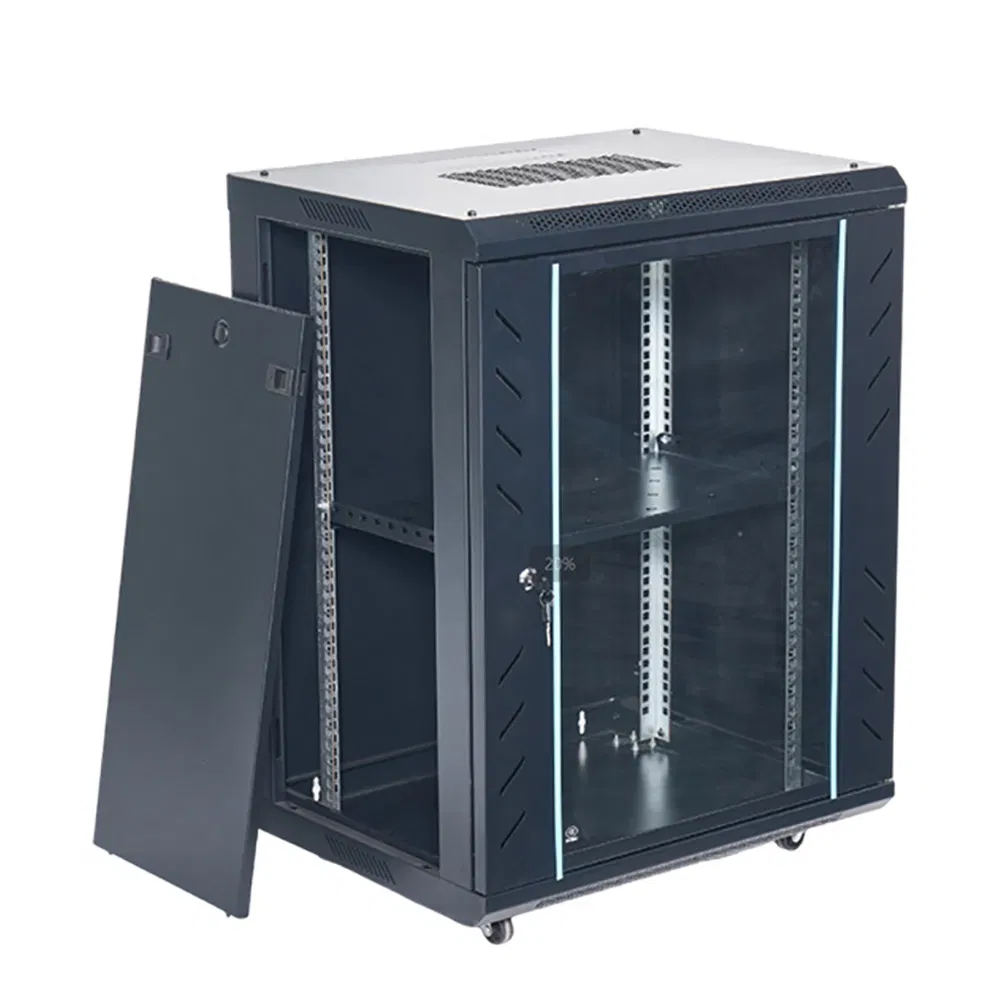 19 Armário de Rede Montado na Parede de 19 Polegadas 4u 6u 9u 12u Aço SPCC Porta de Vidro com Fechadura para Roteador Switch
