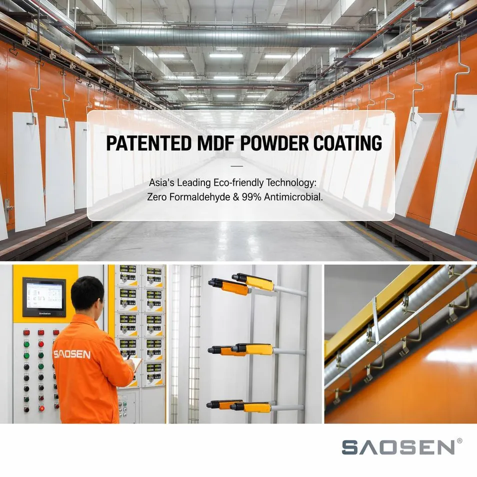 Tecnologia pioneira de revestimento em pó MDF patenteada