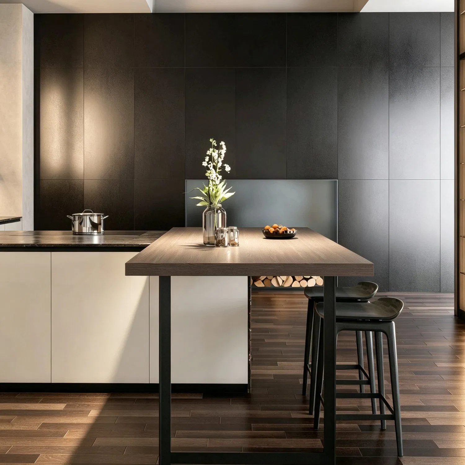 Made to Order Floor Standing Corner Wood Veneer Kitchen Cabinet