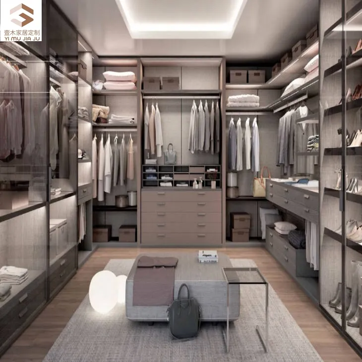 Guarda-roupa de MDF plástico com gavetas
