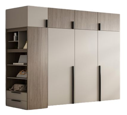 Móveis de Quarto Branco MDF para Indústria com Guarda-Roupa e Armário de Canto para Linho