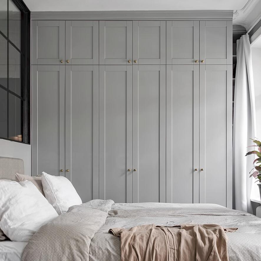 Armário de Armazenamento de Roupa de Linho Branco Barato em Melamina para Closet, Quarto, Despensa e Guarda-Roupa