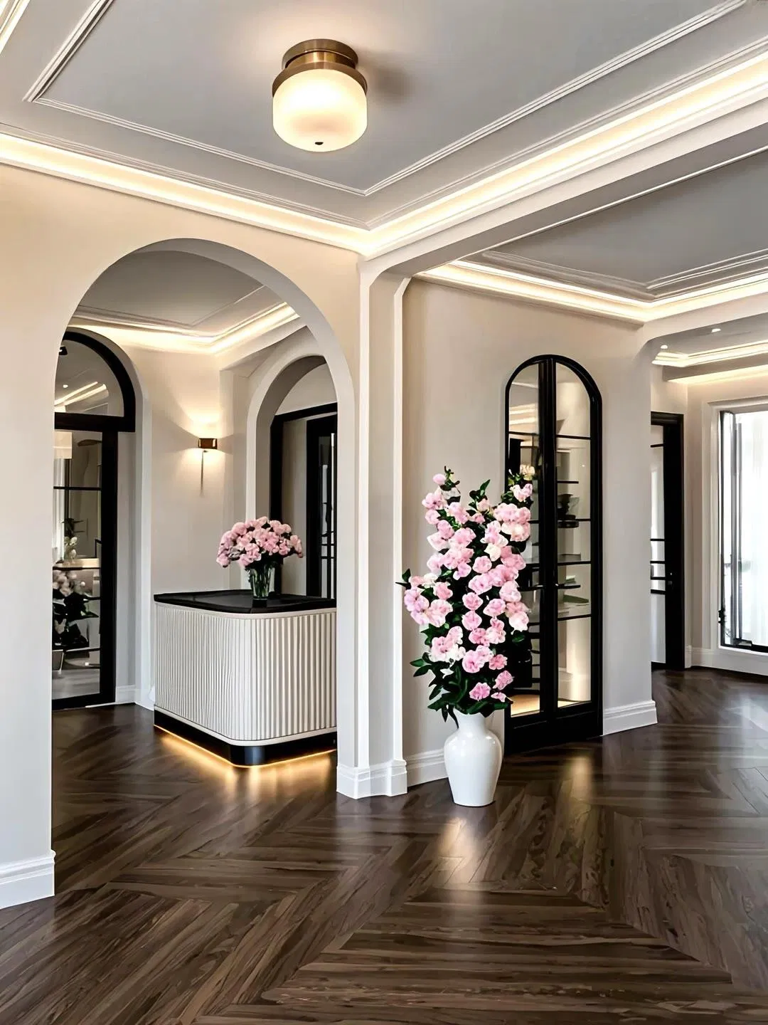 Nova Chegada Design de Armário Moderno Luxuoso Personalizado em Madeira Sólida Armários Altos para Sala de Estar Móveis Armários de Cozinha