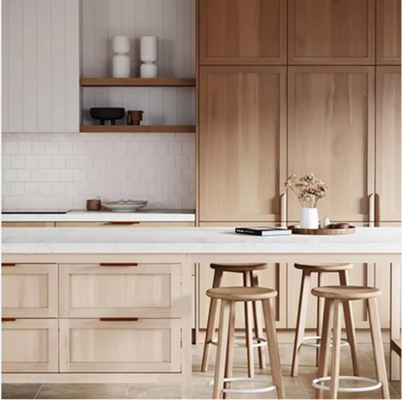 Armário de Cozinha em L Moderno Branco da Austrália em Madeira Personalizado para Venda Móveis para Casa Móveis de Cozinha Personalizados
