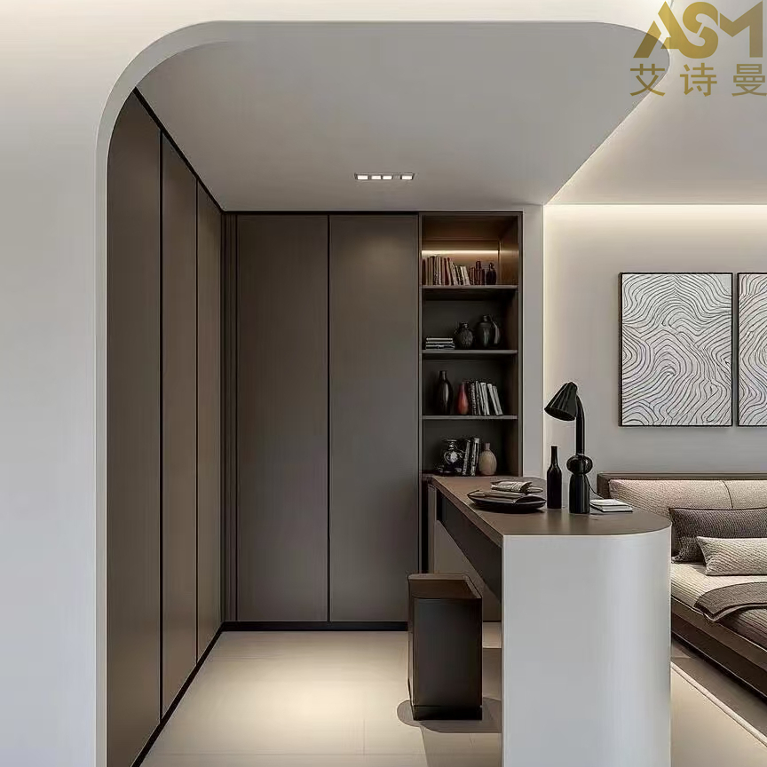 Móveis de Quarto com Design de Gavetas Centro de Casa Armário de Linho de Madeira em Canto com Cabine