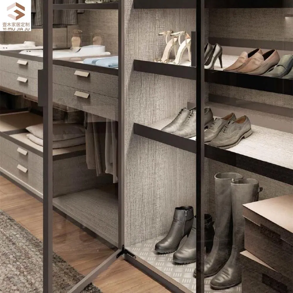 Guarda-roupa de madeira grande personalizado feito sob encomenda para o centro de casa, guarda-roupa de plástico MDF com gavetas, guarda-roupa de madeira Godrej, closet em canto, armário de linho walk-in