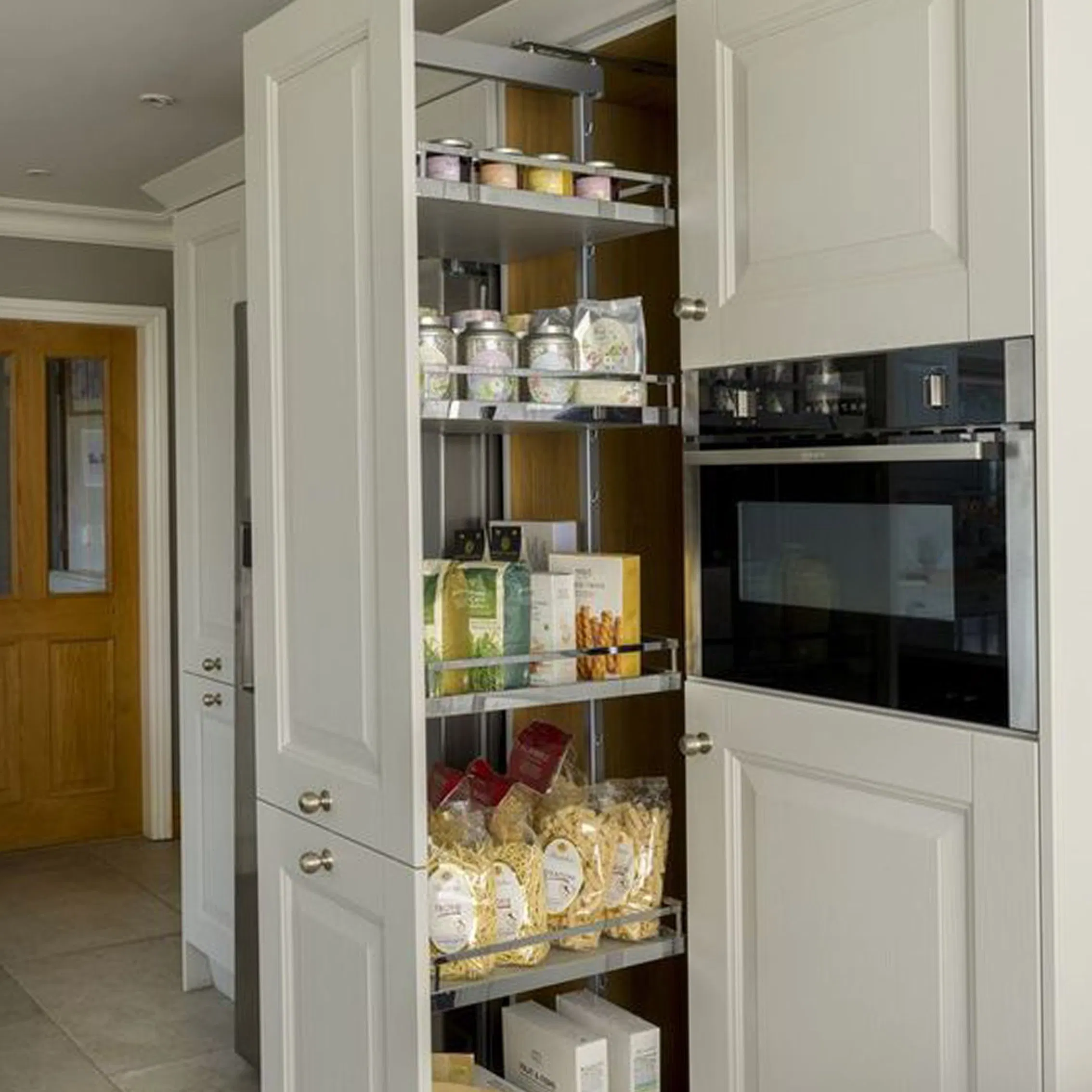 Conjunto de Armários de Cozinha Inacabados com Design Moderno de Pintura AC - Armários de Base em Plywood Branco Atacado