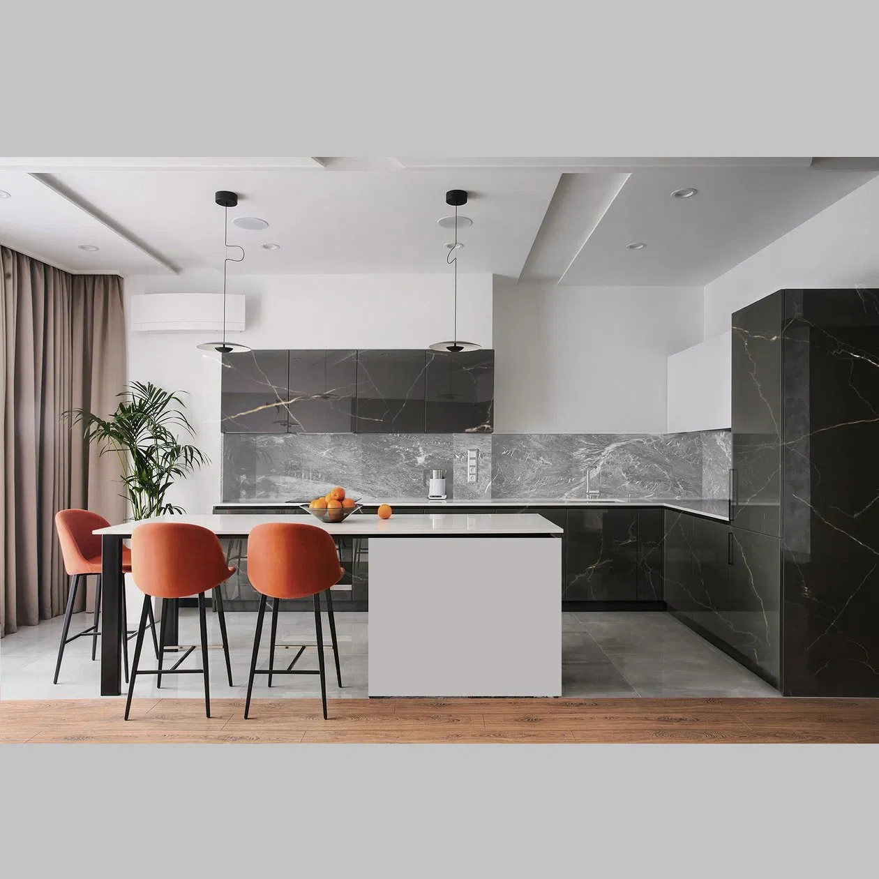 Ilha de Cozinha de Madeira Acabada em Óleo Personalizável para Decoração de Casa Estilosa