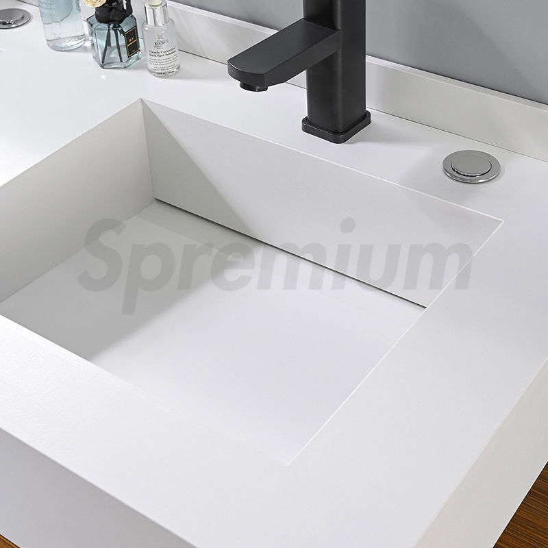 Gabinete de Banheiro Flutuante de Luxo Design MDF Montado na Parede