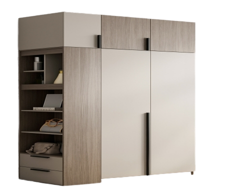 Móveis de Quarto Branco MDF para Indústria com Guarda-Roupa e Armário de Canto para Linho