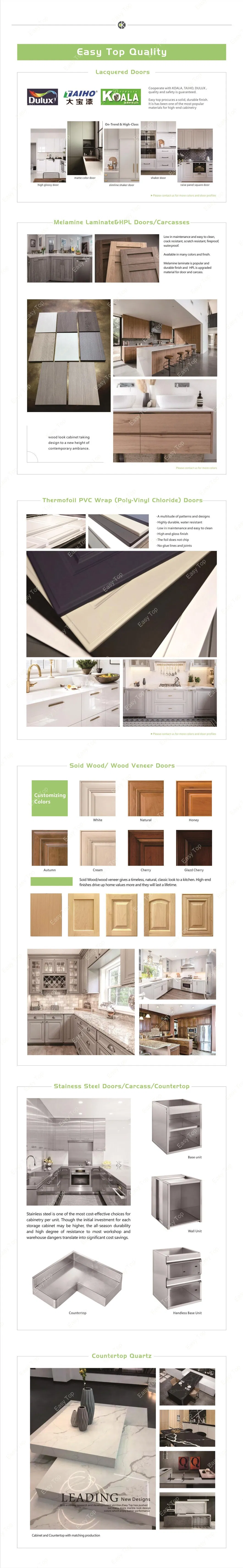 Design de Interiores de Casa Cozinha Cinza Escuro Prateleira de Suporte Exibição Base de MDF Pia Armários de Cozinha