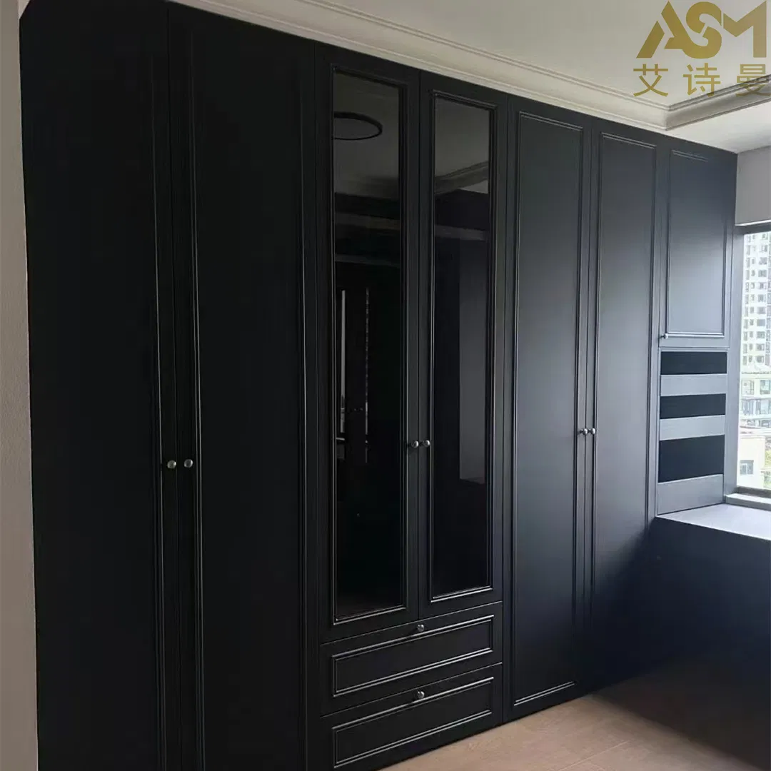 Móveis de Quarto com Design de Gavetas Centro de Casa Armário de Linho de Madeira em Canto com Cabine