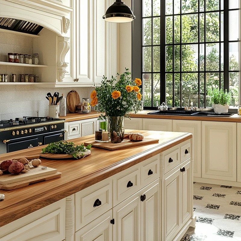 Projeto de Cozinha Villa EUA Design de Armário Moderno Lacquer Branco Prefabricado Base Superior Cozinha