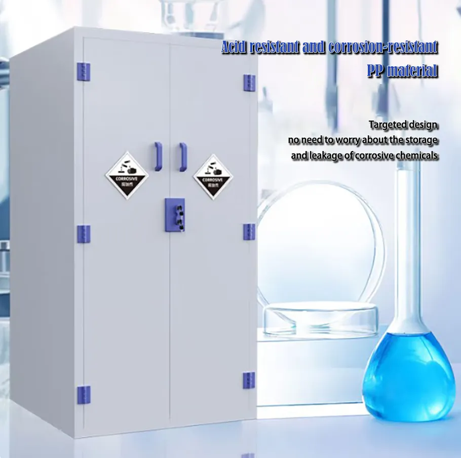 Armário de Armazenamento de Produtos Químicos Perigosos, Resistente à Corrosão Química, Específico para Laboratório, 12 Galões