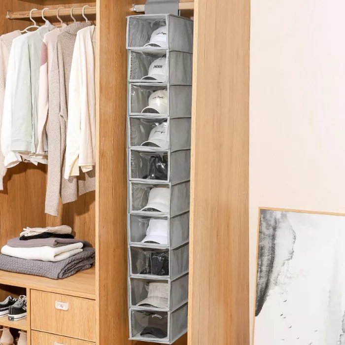 Organizador de Closet Multifuncional com Protetor de Poeira para Chapéus, Toalhas, Sapatos e Brinquedos