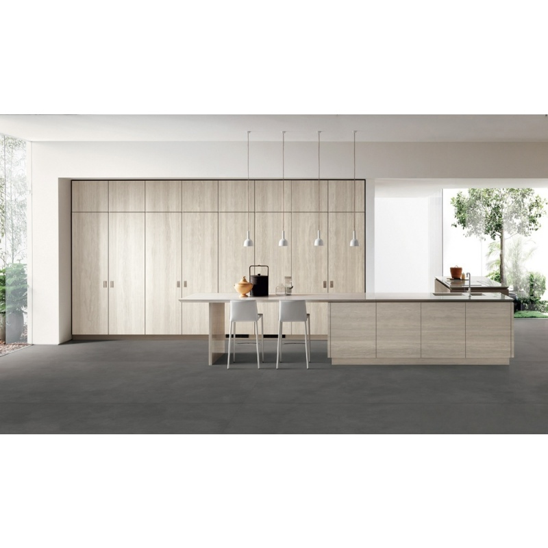 Mesa de Jantar Moderna e Luxuosa Extensível 4-Seater para Cozinha Amiga de Apartamento, Tudo em Um com Topo de Pedra Sinterizada