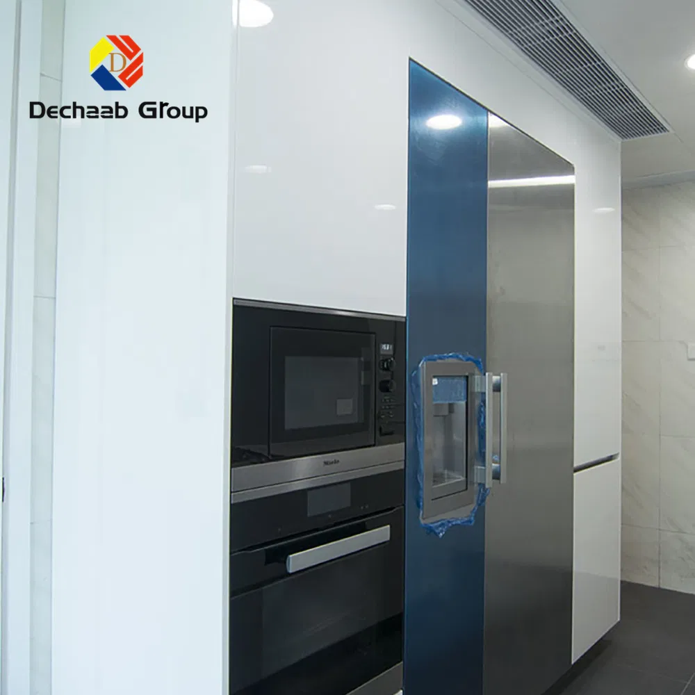 Armário de Cozinha em Aço Inoxidável com Design Simples em L para Economizar Espaço