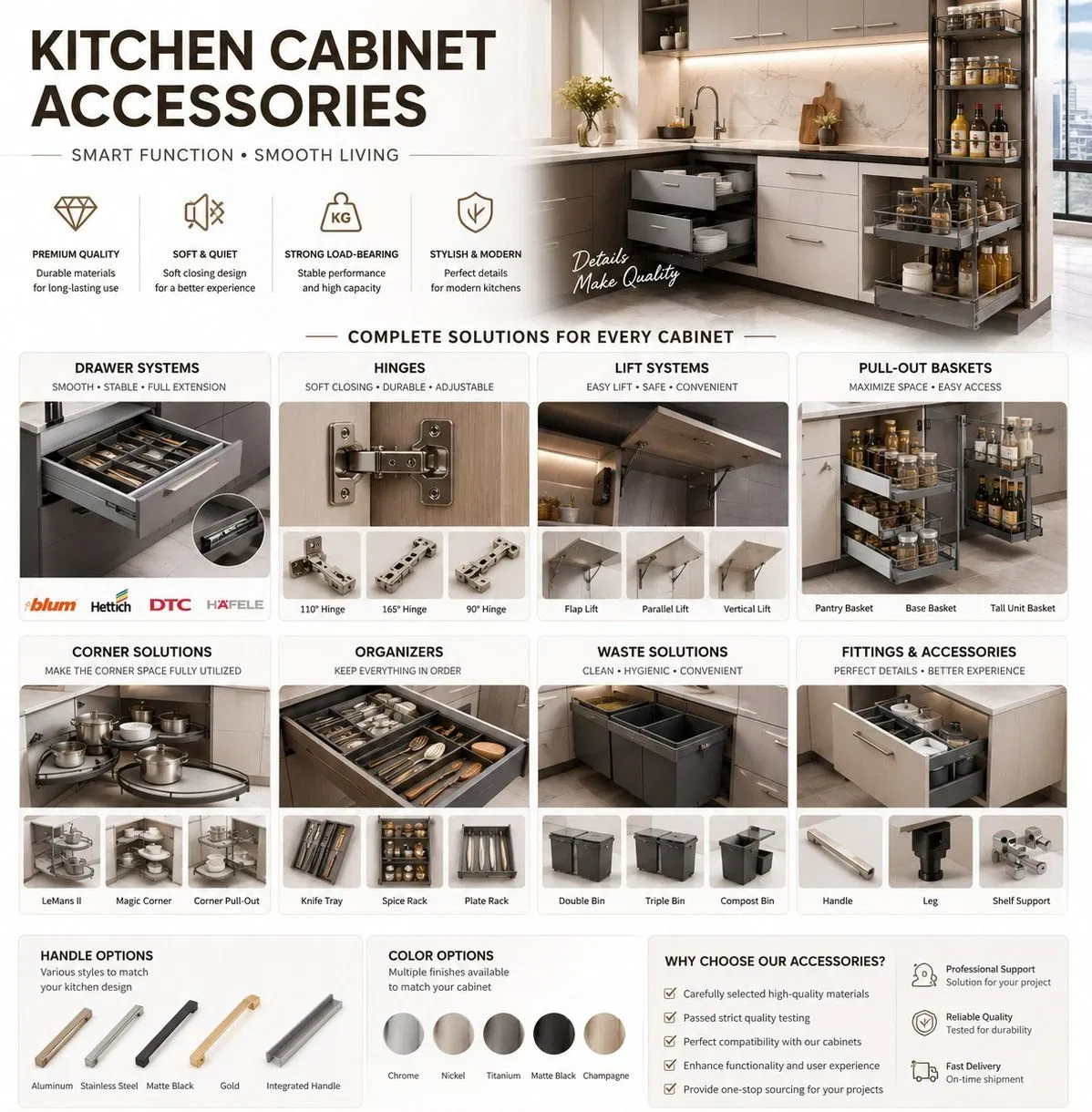 Acessórios de armazenamento de Cozinha funcionais