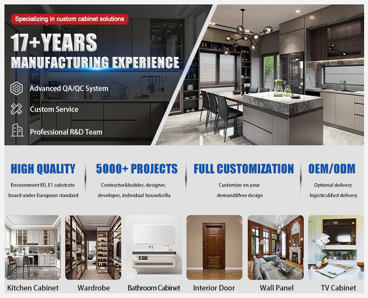 Armário de Cozinha Luxuoso Personalizado Alto e Inteligente de Luxo Moderno de Foshan, Guangdong por Atacado