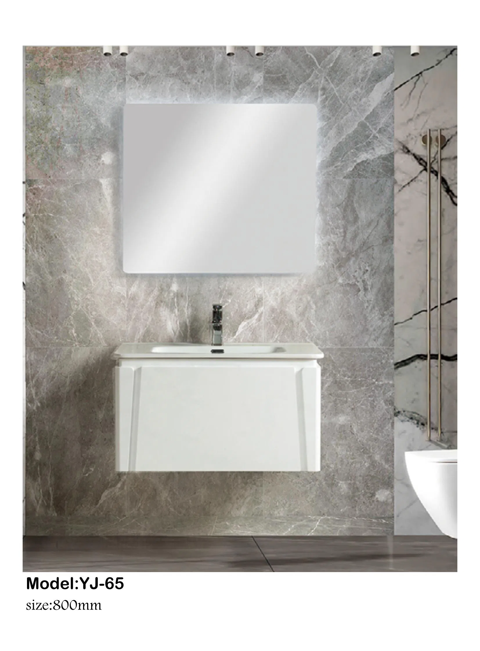 Móvel de Banheiro Moderno Personalizado em Madeira para Hotel com Lavabo Inteligente de Parede