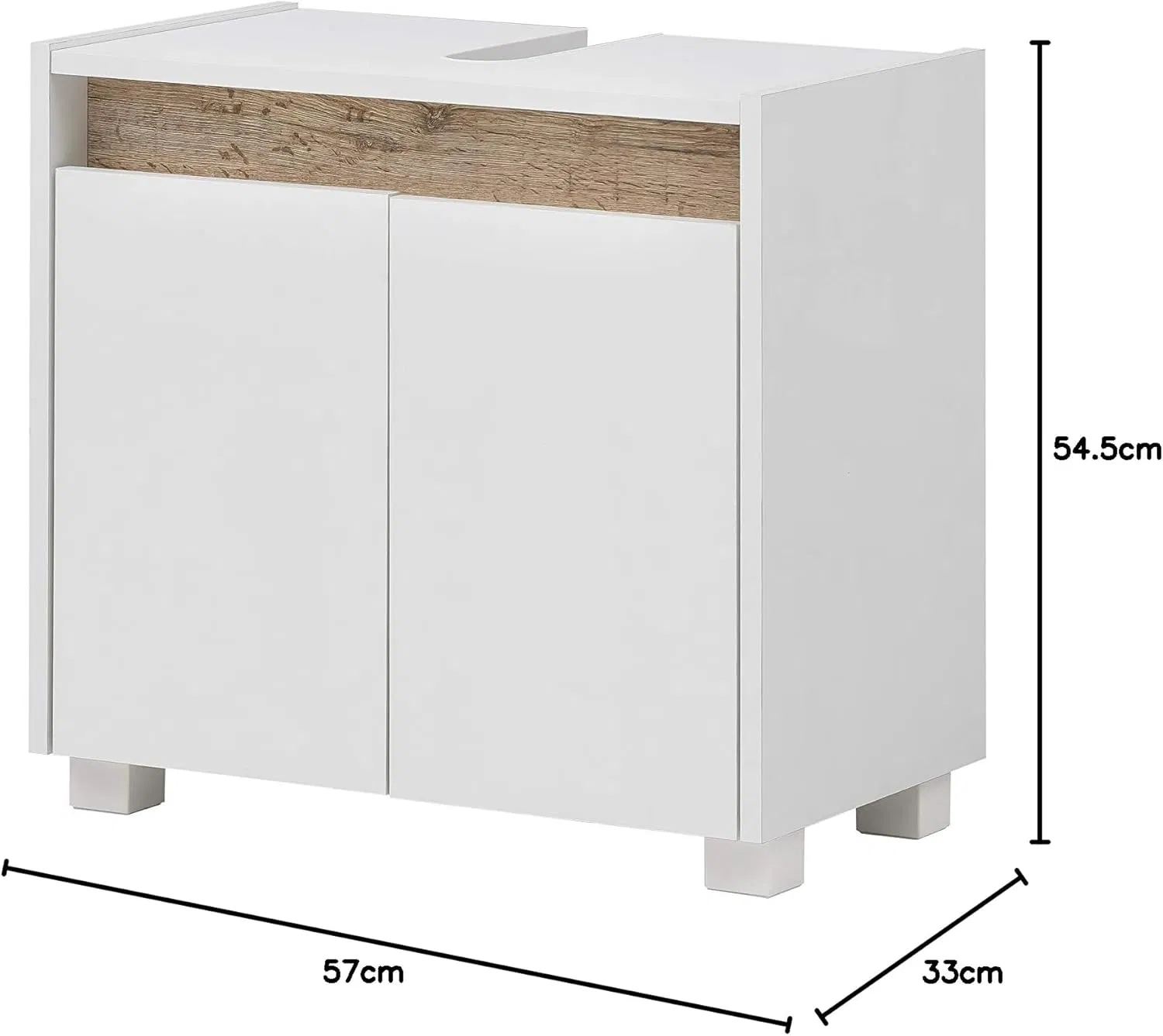 Conjunto de Armário de Banheiro Montado na Parede de Apartamento de Luxo Moderno com Espelho de LED