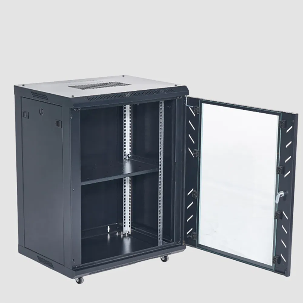 19 Armário de Rede Montado na Parede de 19 Polegadas 4u 6u 9u 12u Aço SPCC Porta de Vidro com Fechadura para Roteador Switch