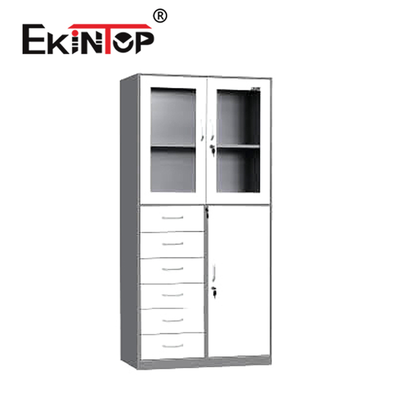 Móvel de Escritório Ekintop Steel Armário de Escritório Branco Armário Vertical Alto de Aço para Arquivamento