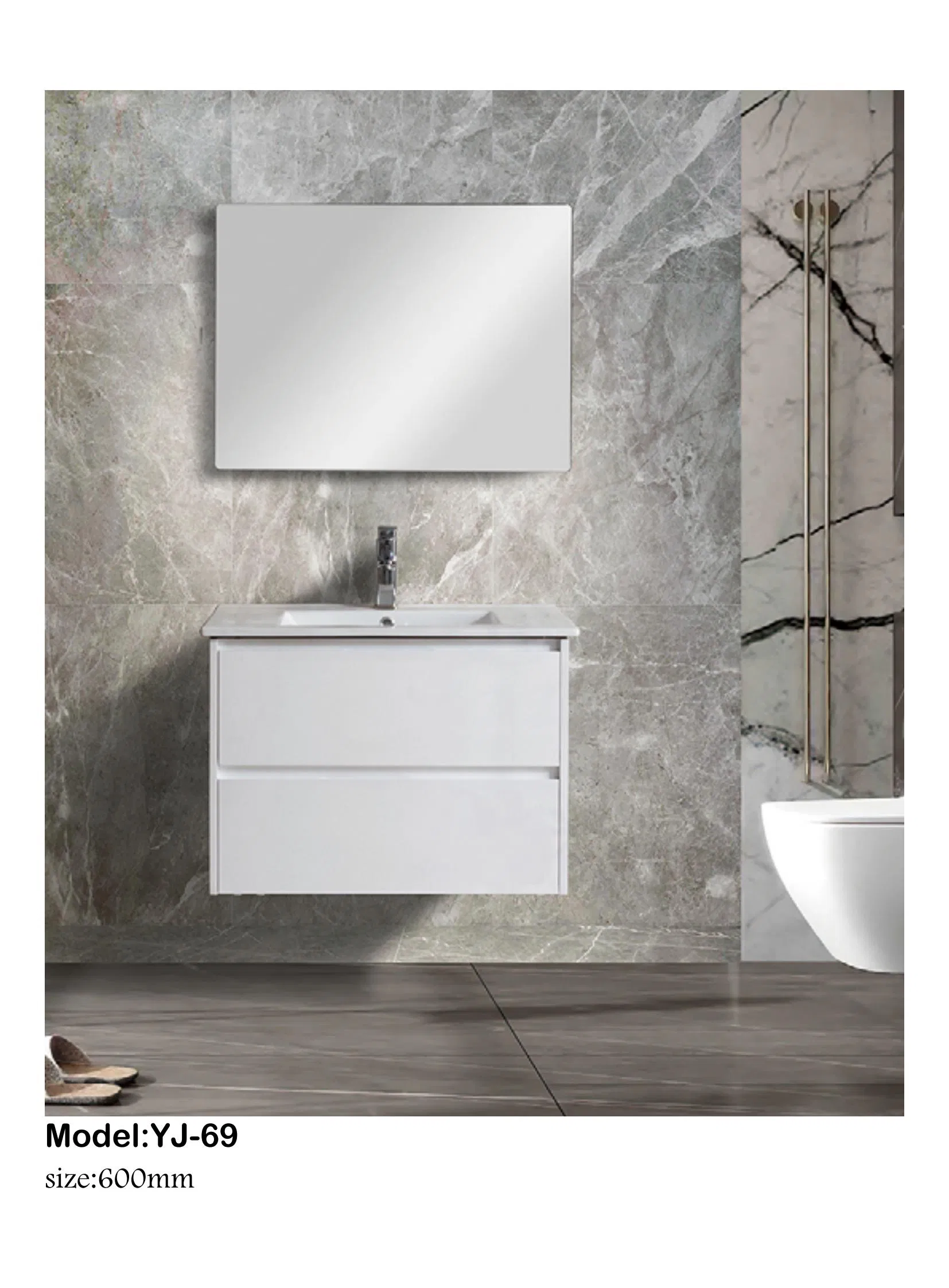 Móvel de Banheiro Moderno Personalizado em Madeira para Hotel com Lavabo Inteligente de Parede