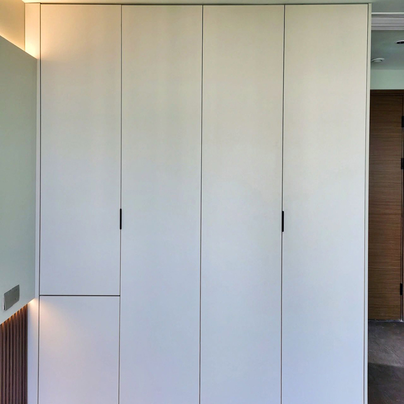 Móveis de Quarto de Hotel Estilo Americano, Armário de Banheiro, Unidades de Prateleiras Azuis, Portas de Balanço Embutidas, Guarda-Roupas de Linho