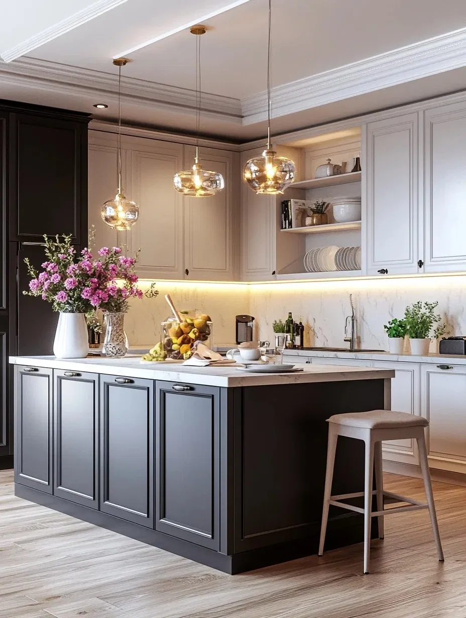 Design de Cozinha Moderna Armários de Cozinha Modular em Carvalho Móveis de Madeira para Casa