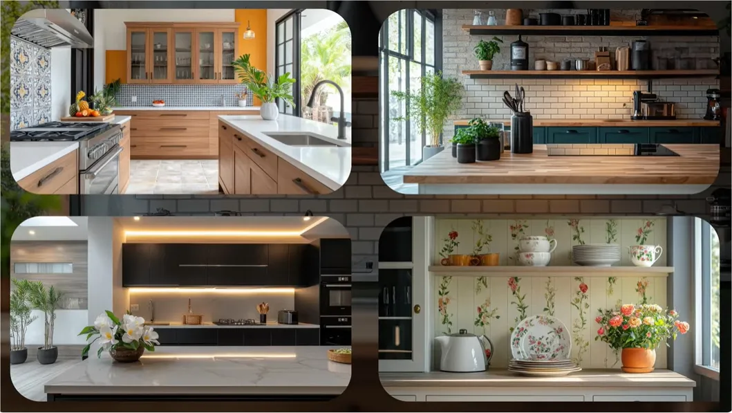 Design de Cozinha Moderna Armários de Cozinha Modular em Carvalho Móveis de Madeira para Casa